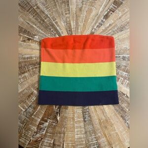 Express Rainbow Sweater Pride Tube Top Size L
